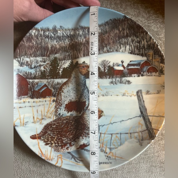 The Gray Partridge By Artist Wayne Anderson - Vintage 1987 Collectible Plate - Picture 3 of 4